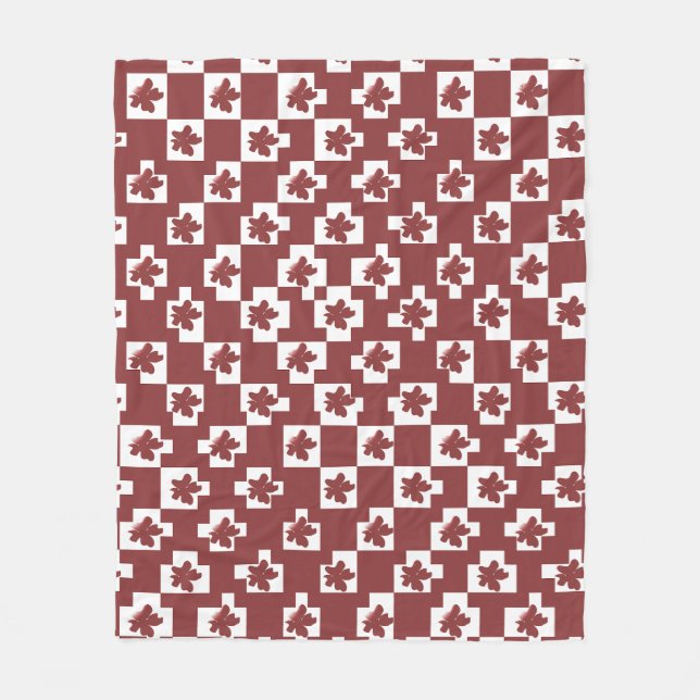 Floral silhouette pattern. fleece blanket (Front)