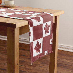 Floral silhouette pattern. short table runner