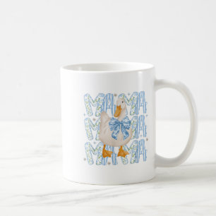 Floral Silly Goose Boho Mama Mum Farm Duck Animal Coffee Mug