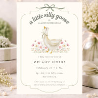 Floral Silly Goose on the loose Sage Baby Shower