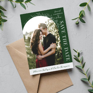Floral Simplicity 1 Evergreen Save The Date