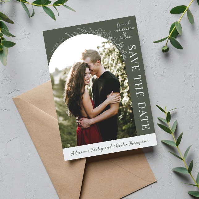 Floral Simplicity 1 Rosemary Green Save The Date (Creator Uploaded)