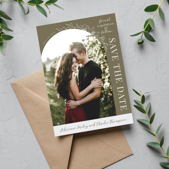 Floral Simplicity 1 Thyme Green Save The Date (Creator Uploaded)