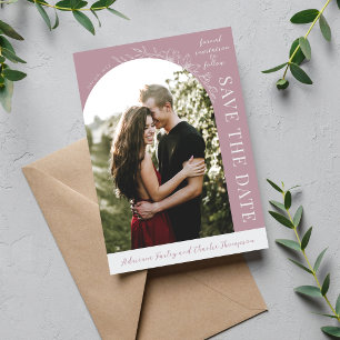 Floral Simplicity 1 Vintage Mauve Save The Date