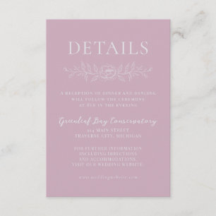 Floral Simplicity 1 Wisteria Minimal Wedding Enclosure Card