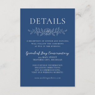 Floral Simplicity 1 Wisteria Minimal Wedding Enclosure Card