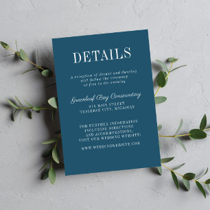 Floral Simplicity 2 Neptune Minimalist Wedding Enclosure Card