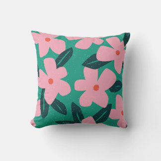 Floral Simplicity: Abstract Beauty Cushion