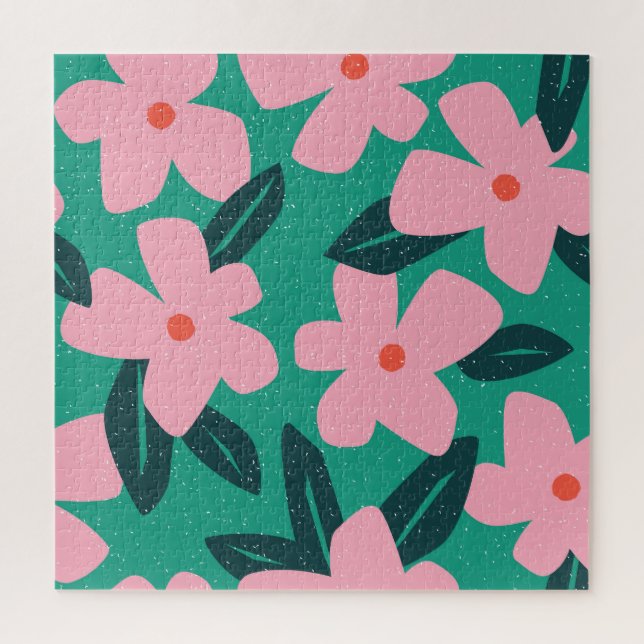 Floral Simplicity: Abstract Beauty Jigsaw Puzzle (Vertical)