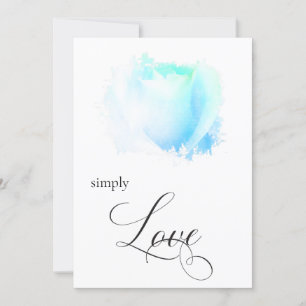 *~* Floral SIMPLY LOVE Pastel Rose Invitation