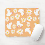 Floral Skates Roller Skating Pattern Peach Mouse Pad<br><div class="desc">Cool modern pastel pink spring summer daisies and white retro roller quad skates with pink wheeles design for roller skater woman, girl. Loveable roller skates pattern design on home decor, mugs, wrapping paper, etc. Roller skates art illustration design gift for daughter, granddaughter, derby girl, roller babe. Rollerskating, quad roller skates,...</div>