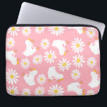 Floral Skates Roller Skating Pattern Pink Laptop Sleeve<br><div class="desc">Cool modern pastel pink spring summer daisies and white retro roller quad skates with pink wheeles design for roller skater woman, girl. Loveable roller skates pattern design on home decor, mugs, wrapping paper, etc. Roller skates art illustration design gift for daughter, granddaughter, derby girl, roller babe. Rollerskating, quad roller skates,...</div>