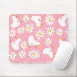 Floral Skates Roller Skating Pattern Pink  Mouse Pad<br><div class="desc">Cool modern pastel pink spring summer daisies and white retro roller quad skates with pink wheeles design for roller skater woman, girl. Loveable roller skates pattern design on home decor, mugs, wrapping paper, etc. Roller skates art illustration design gift for daughter, granddaughter, derby girl, roller babe. Rollerskating, quad roller skates,...</div>