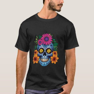 Floral Skeleton Souls Day Of Dead Dia De Los Muert T-Shirt