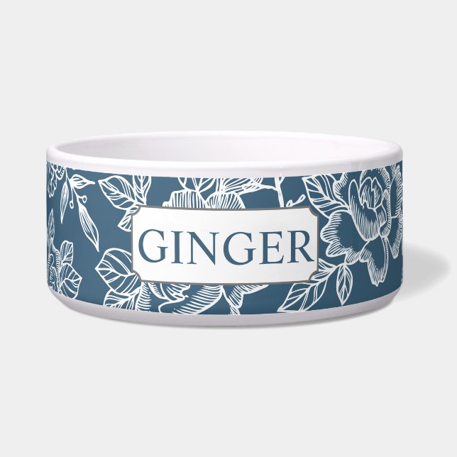 Floral Sketch Blue with Name (Front)