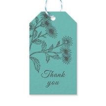 Floral Sketch Gift Tags