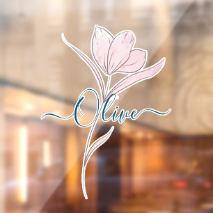 Floral Sketch watercolor Personalised 