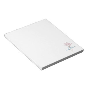 Floral Sketch watercolor Personalised Notepad