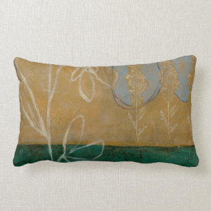 Floral Sketch with Wildflower and Plants Lumbar Cushion