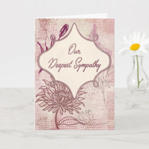 Floral Sketches — Blush Sympathy Card