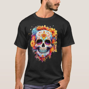 Floral Skull 19 T-Shirt