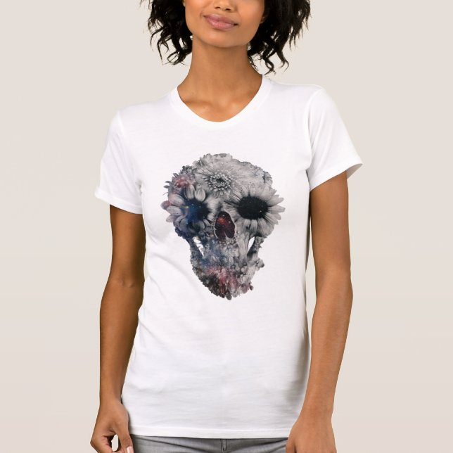 Floral Skull 2 T-Shirt (Front)
