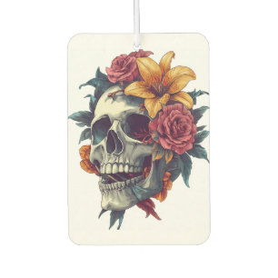 Floral Skull Bloom Car Air Freshener