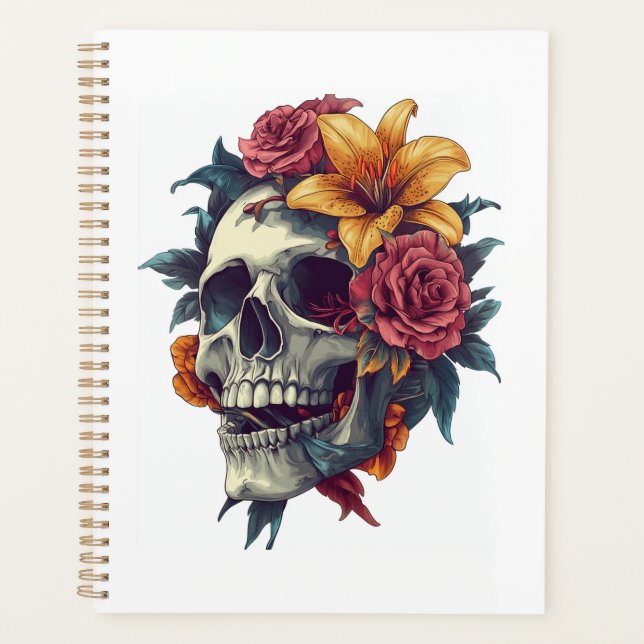 Floral Skull Bloom Planner (Front)