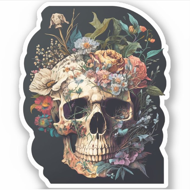 Floral Skull Bones and Botany (Front)