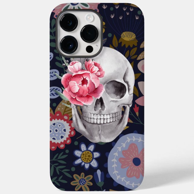 Floral Skull Case-Mate iPhone Case (Back)