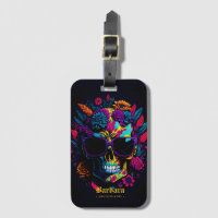 Floral Skull Colourful Retro Stylish Tattoo Artist
