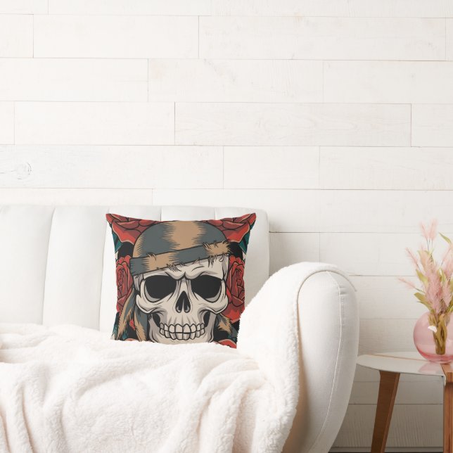 Floral skull cushion (Couch)