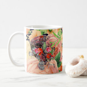 Floral Skull design Coffee Mug