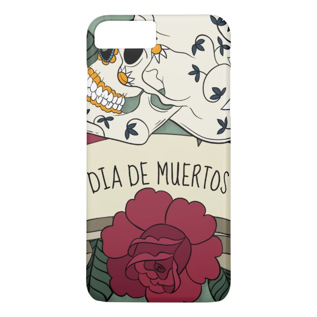 Floral Skull Dia de los Muertos | Phone Case (Back)