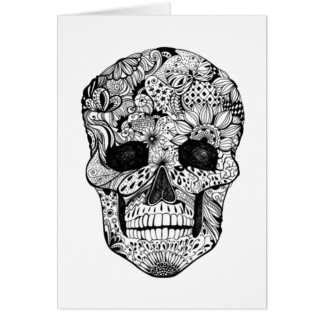 Floral Skull Doodle (Front)