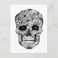 Floral Skull Doodle