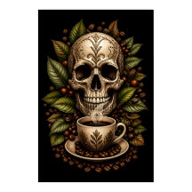 Floral Skull Gothic Vintage Graphic T-Shirt