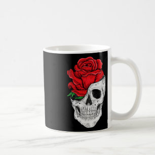 Floral Skull Graphic Tees - Halloween Floral Skull Coffee Mug