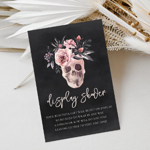 Floral Skull Halloween Display Shower Enclosure Card