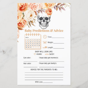 Floral Skull Halloween Predictions Advice Game
