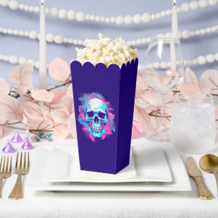 Floral Skull in Vaporwave Style Favour Box