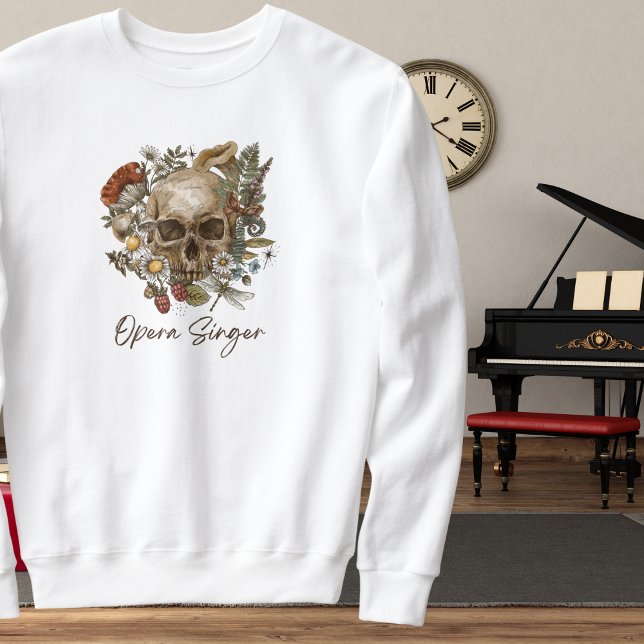 Floral Skull Opera Singer Sweatshirt (Creator Uploaded)