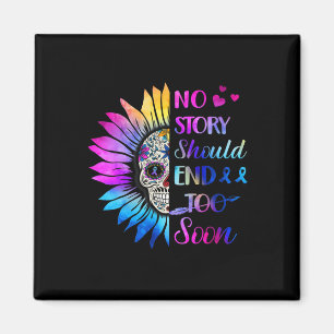 Floral Skull Suicide Awareness Mental Health 1 Magnet