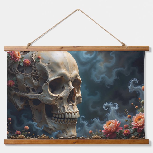 Floral Skull Tapestry (Front)