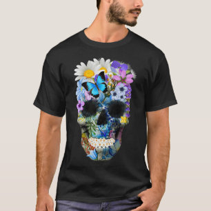 Floral Skull Womens Halloween Dead Sugar Skull Fl T-Shirt