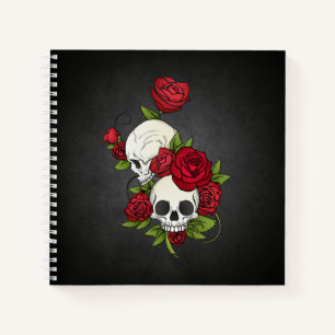 Floral Skulls Dia de los Muertos Notebook