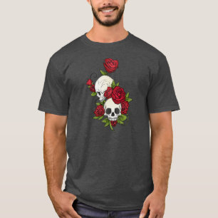 Floral Skulls Dia de los Muertos   Shirt