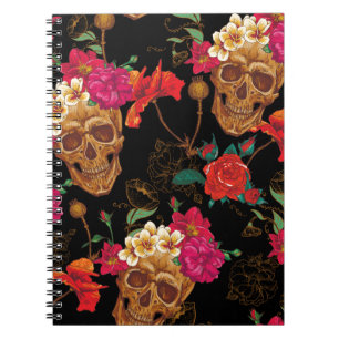 floral Skulls Notebook