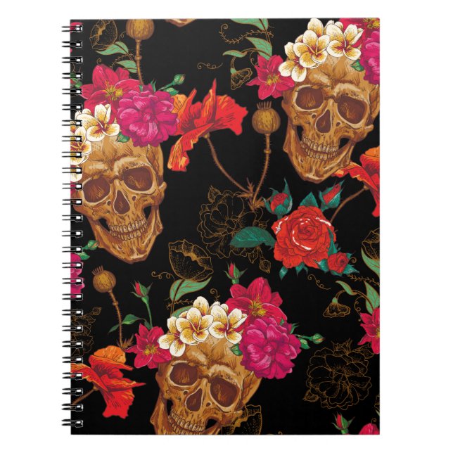 floral Skulls Notebook (Front)