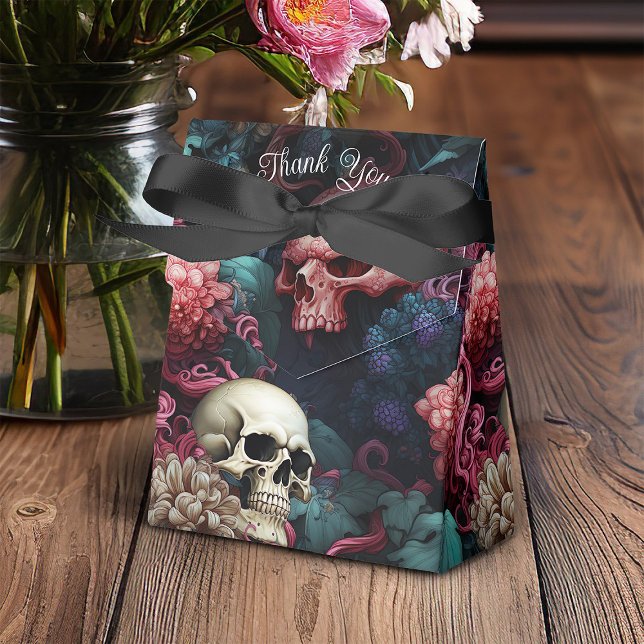 Floral Skulls Octopus Tentacles Gothic Wedding Favour Box (Creator Uploaded)